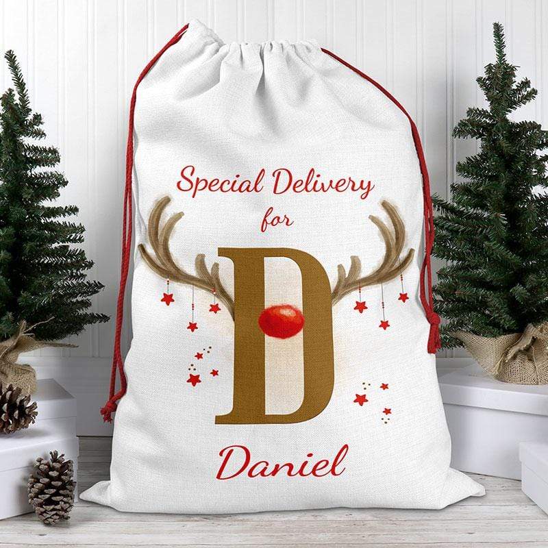Alphabet Initial Santa Sack